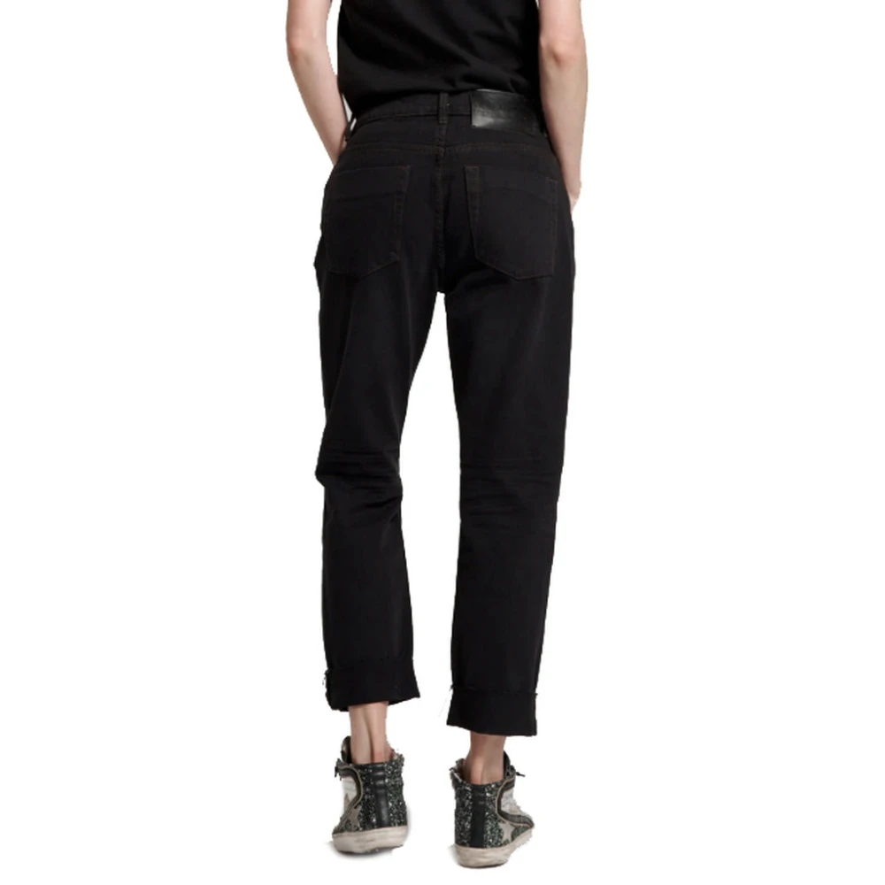 One Teaspoon Zwarte Regular Fit Denim Jeans Black Dames