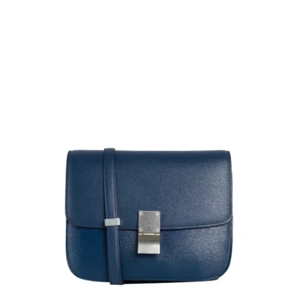 Celine Vintage Pre-owned Leather celine-bags Blue Dames