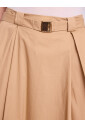 jupe-midi-en-popeline-de-coton-beige