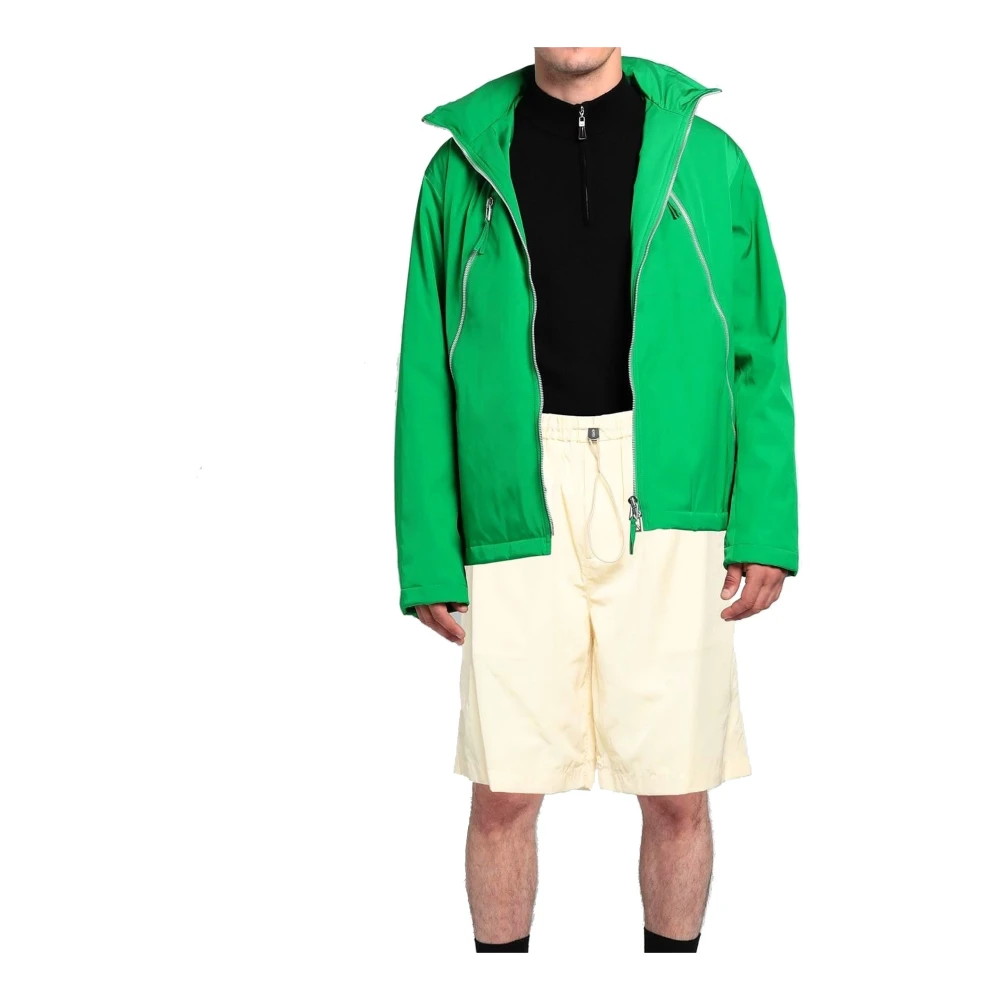Jil Sander Nylon Trekkoord Shorts Gemaakt in Italië Yellow Heren
