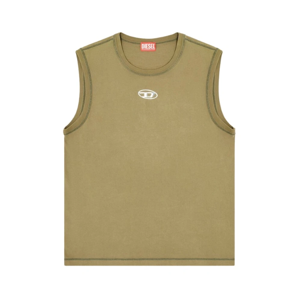 Diesel Uomo Verde Top, Xl, New,