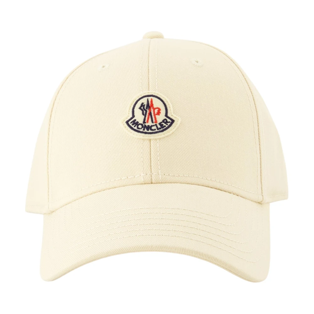 Moncler Gabardine Baseball Cap - Female - Hats & Caps - Beige - One Size - Accessories