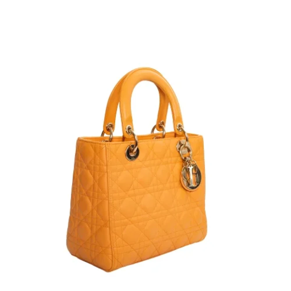 Dior Vintage Pre-owned Leather dior-bags Orange Dames