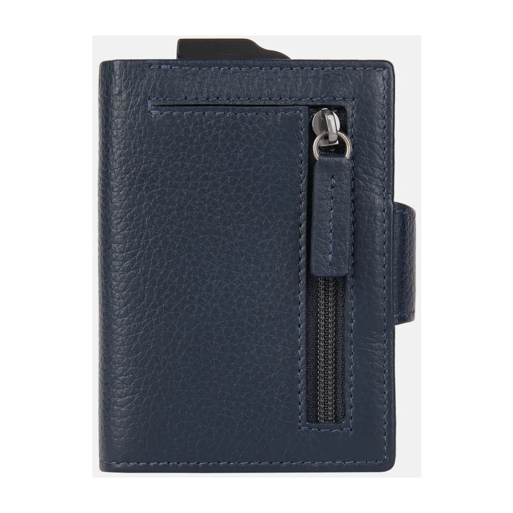 Boggi Milano Creditcardhouder van leer Black Heren