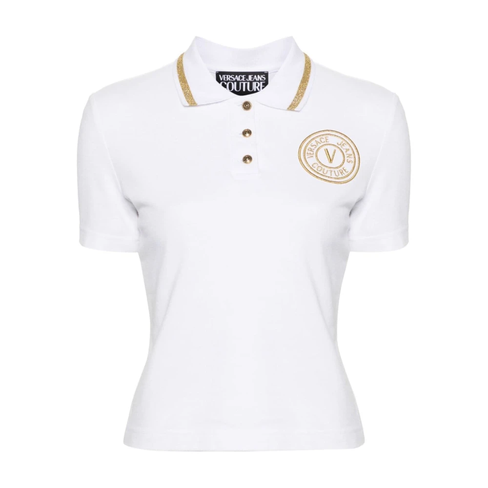 Versace Jeans Couture Witte T-shirts & Polos voor vrouwen White Dames