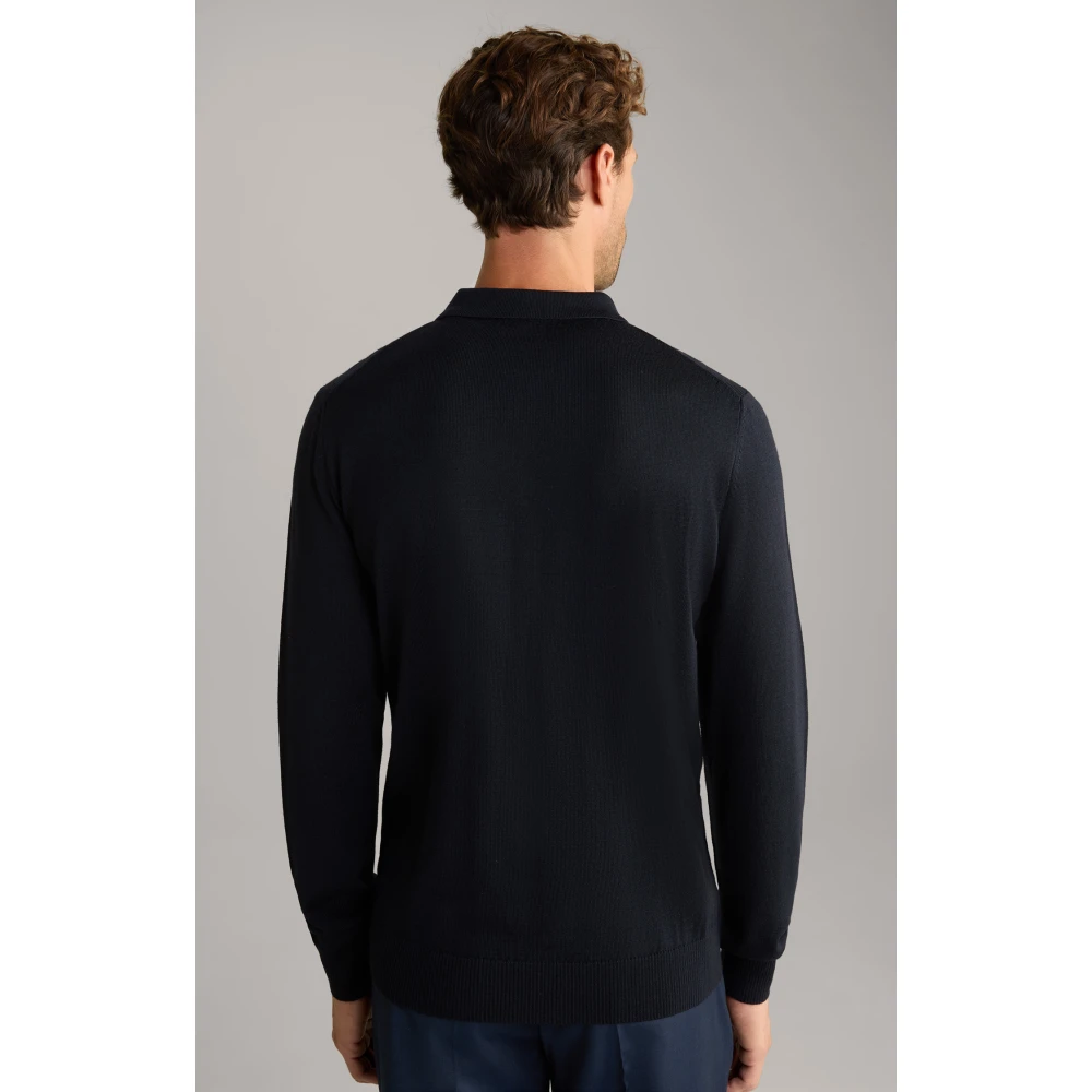 Joop! Donkerblauwe wollen polotrui Black Heren