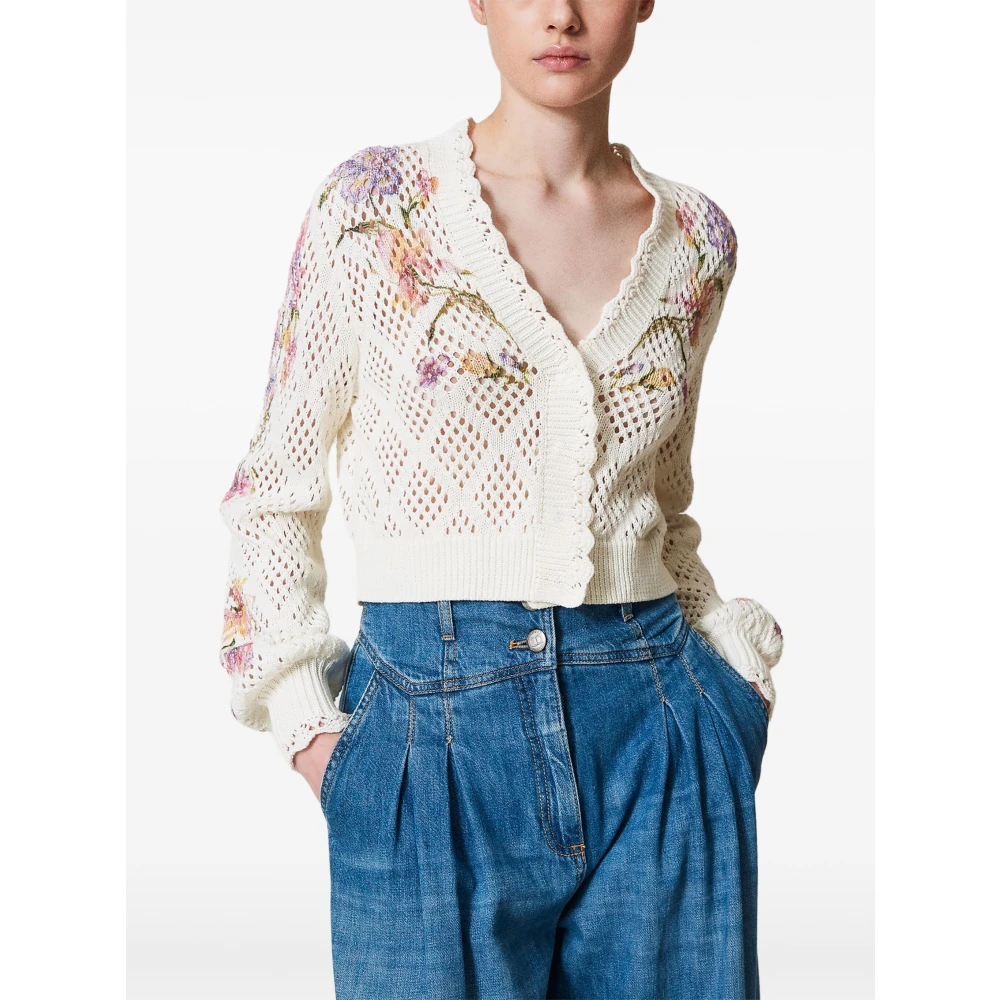 Twinset Multicolor Moeder van Parel Cardigan Multicolor Dames