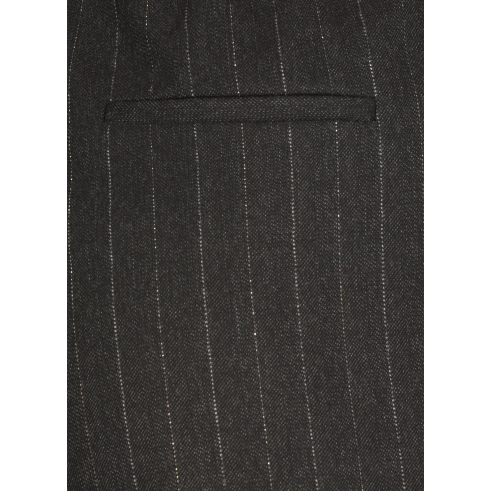 Antonelli Firenze Grijze Wollen Gestreepte Broek Gray Dames