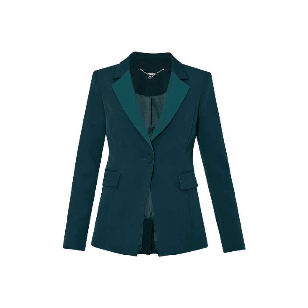 Liu Jo Groene Slim Fit Blazer Elegant Stof Green Dames