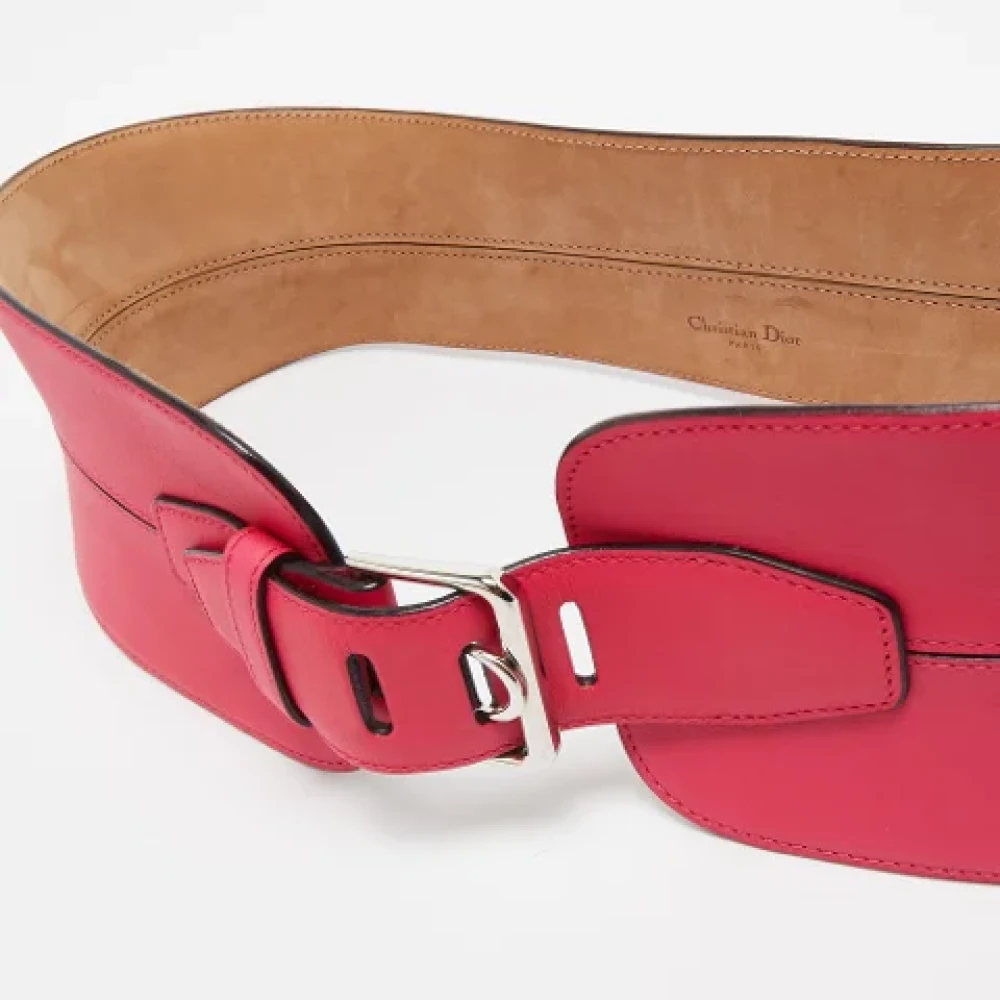 Dior Vintage Pre-owned Leather belts Pink Dames