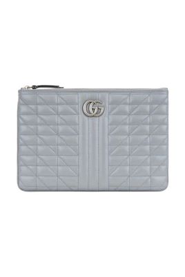 Vadderad läderclutch