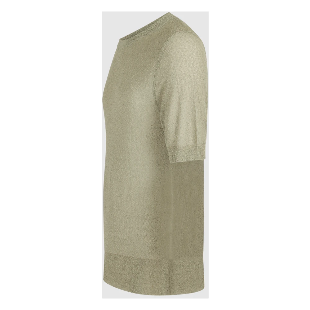 Ami Paris Semi-Transparante Crewneck T-Shirt Groen Green Heren