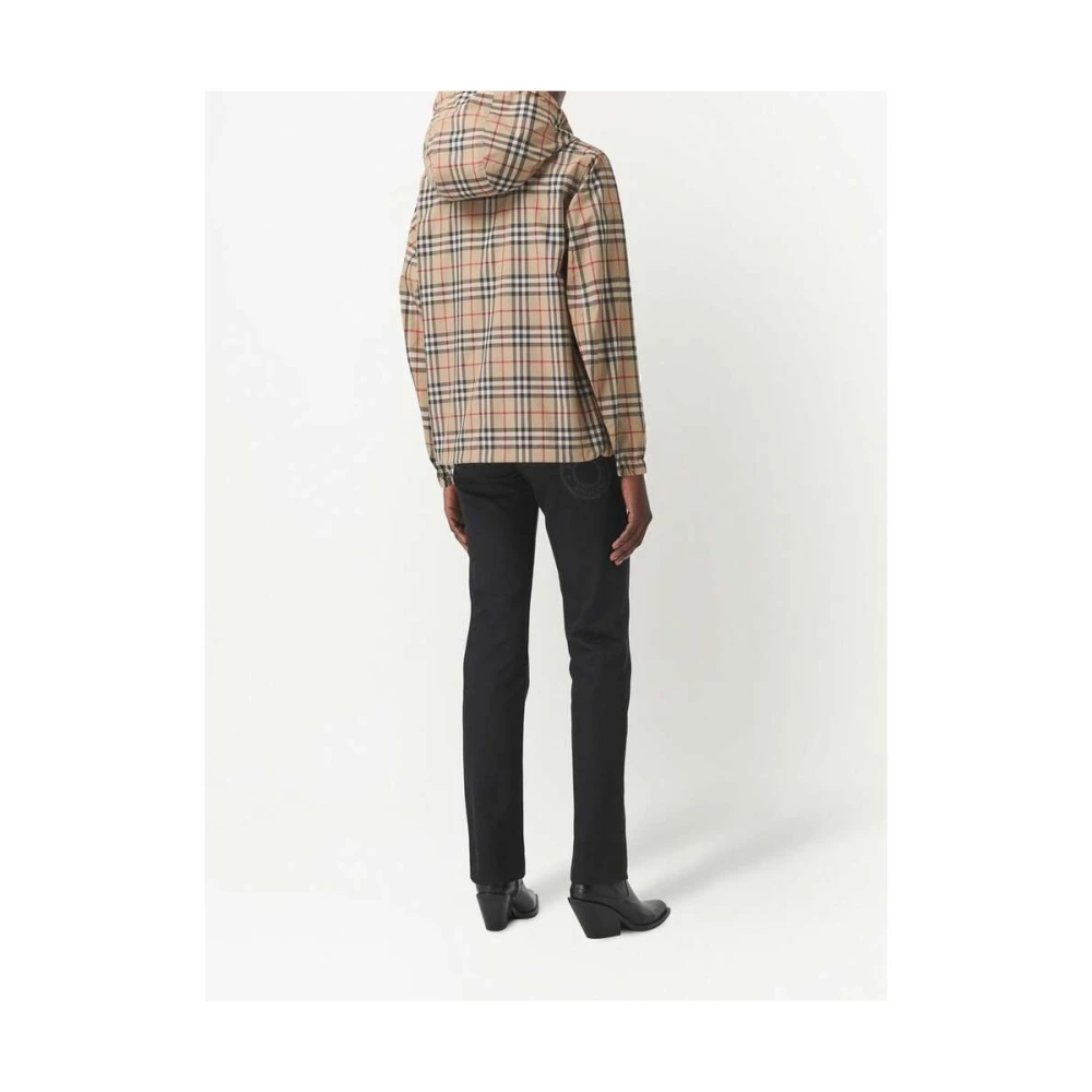 Burberry Vintage Check Hoodie Jas Beige Dames