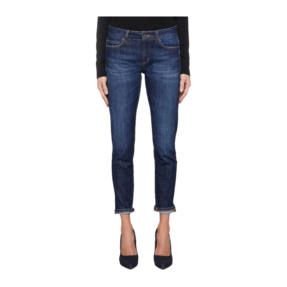 Dondup Skinny Fit Lage Taille Enkel Lengte Jeans Blue Dames