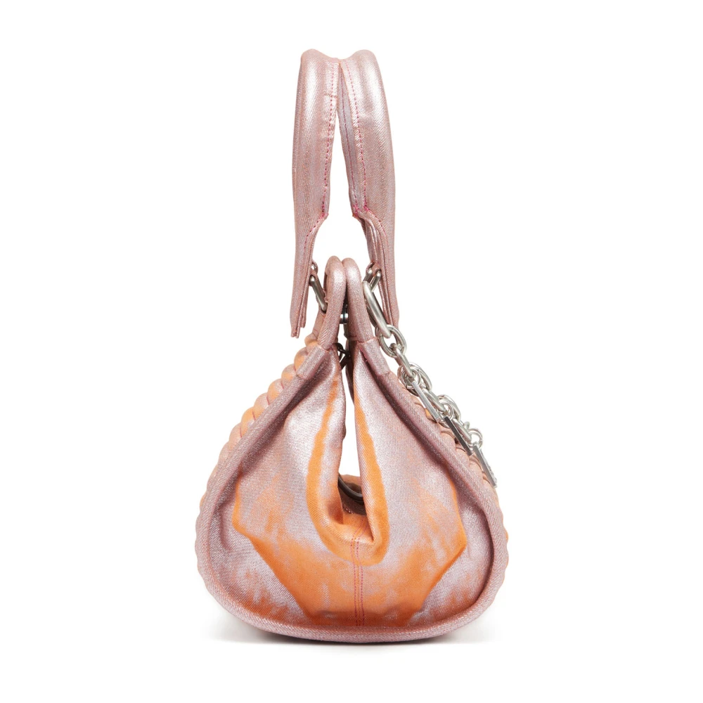 Diesel D-Vina-XS Handbag in bicolour coated denim Pink Dames