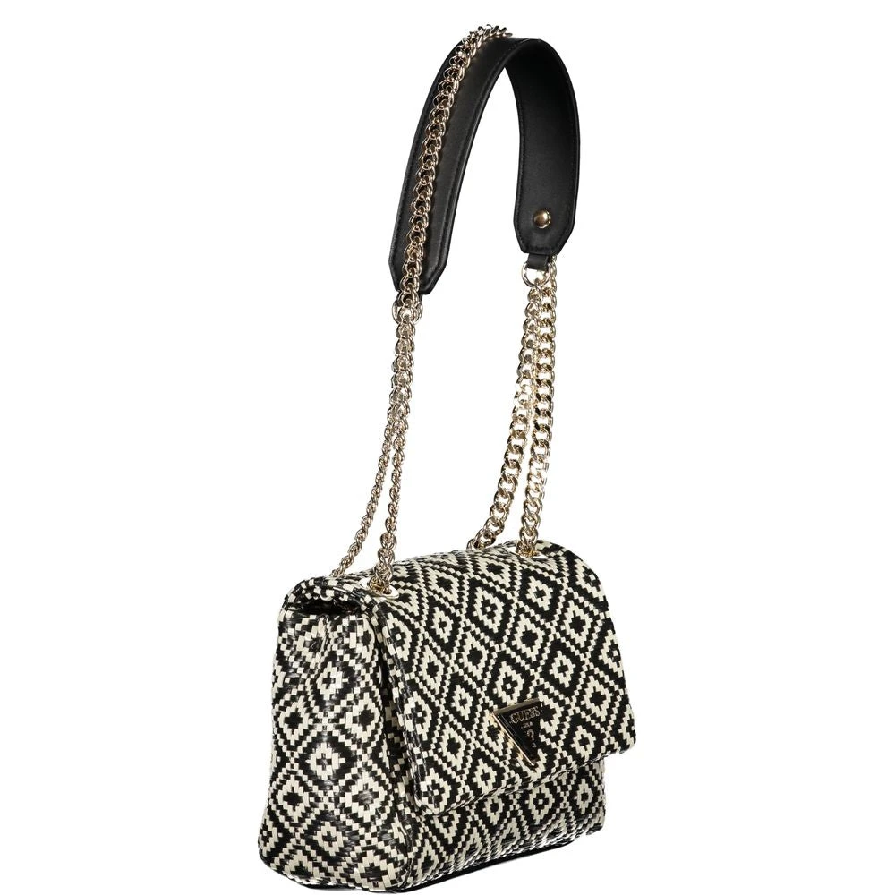 Guess Zwarte Polyethyleen Ketting Schoudertas Multicolor Dames