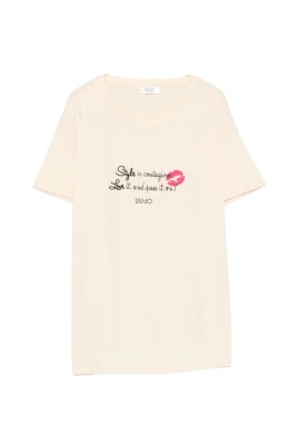 T-shirt med Kristallutsmyckning