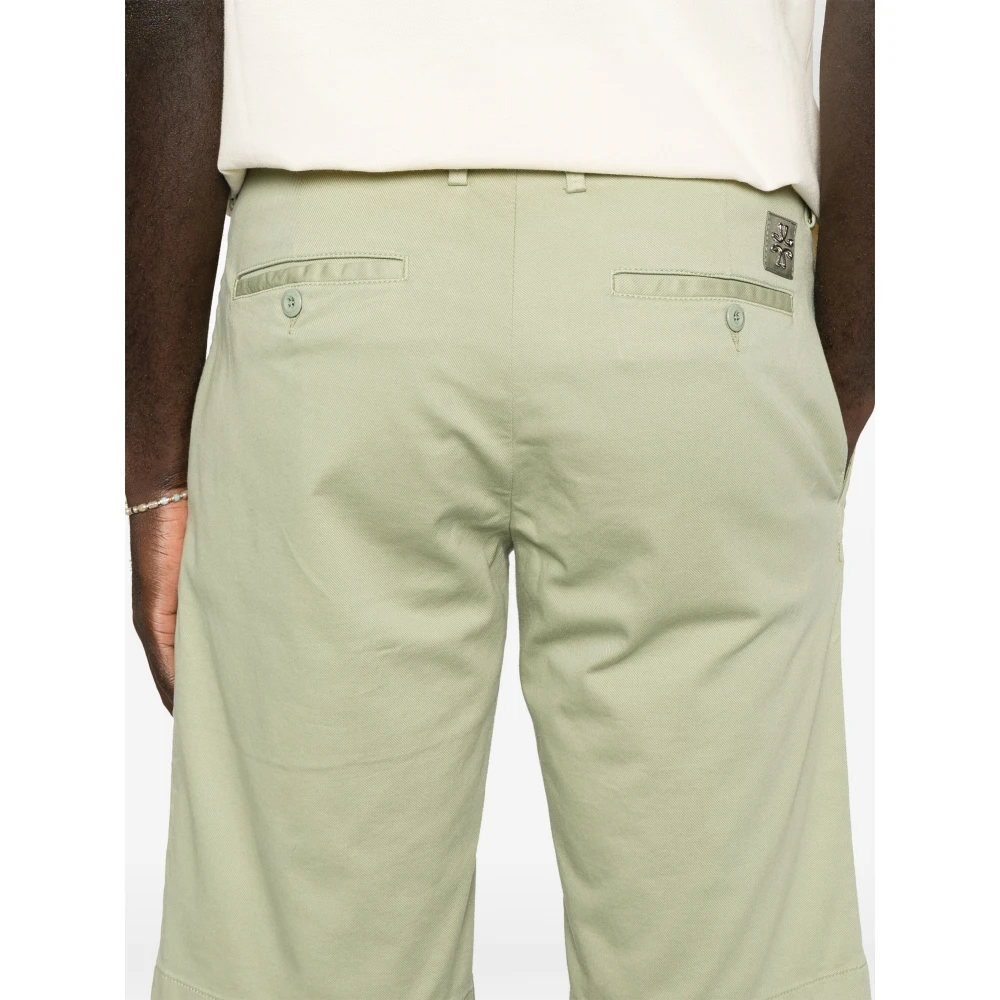 Jacob Cohën Katoen Lyocell Shorts met Zakken Green Heren