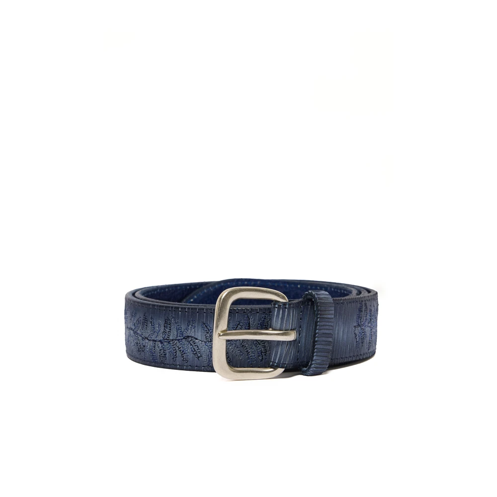 Orciani Men's Blue Blade Palm Belt - Belts - 90 Cm - Accessories