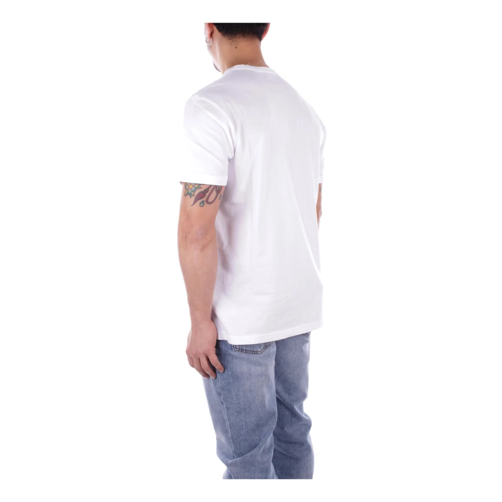 Woolrich Logo Front T-shirts en Polos White Heren