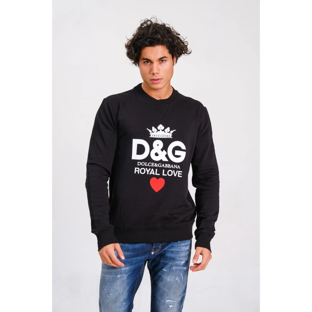 Dolce & Gabbana Trainingsshirt Comfortabele en Stijlvolle Heren Sweatshirt Black Heren
