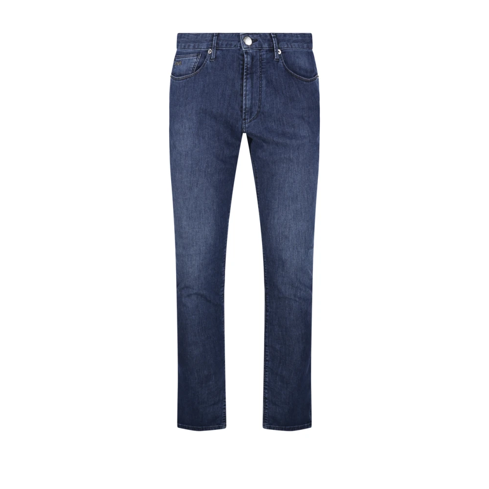 Emporio Armani Hombre Pantalones Denim Blue Con Bolsillos