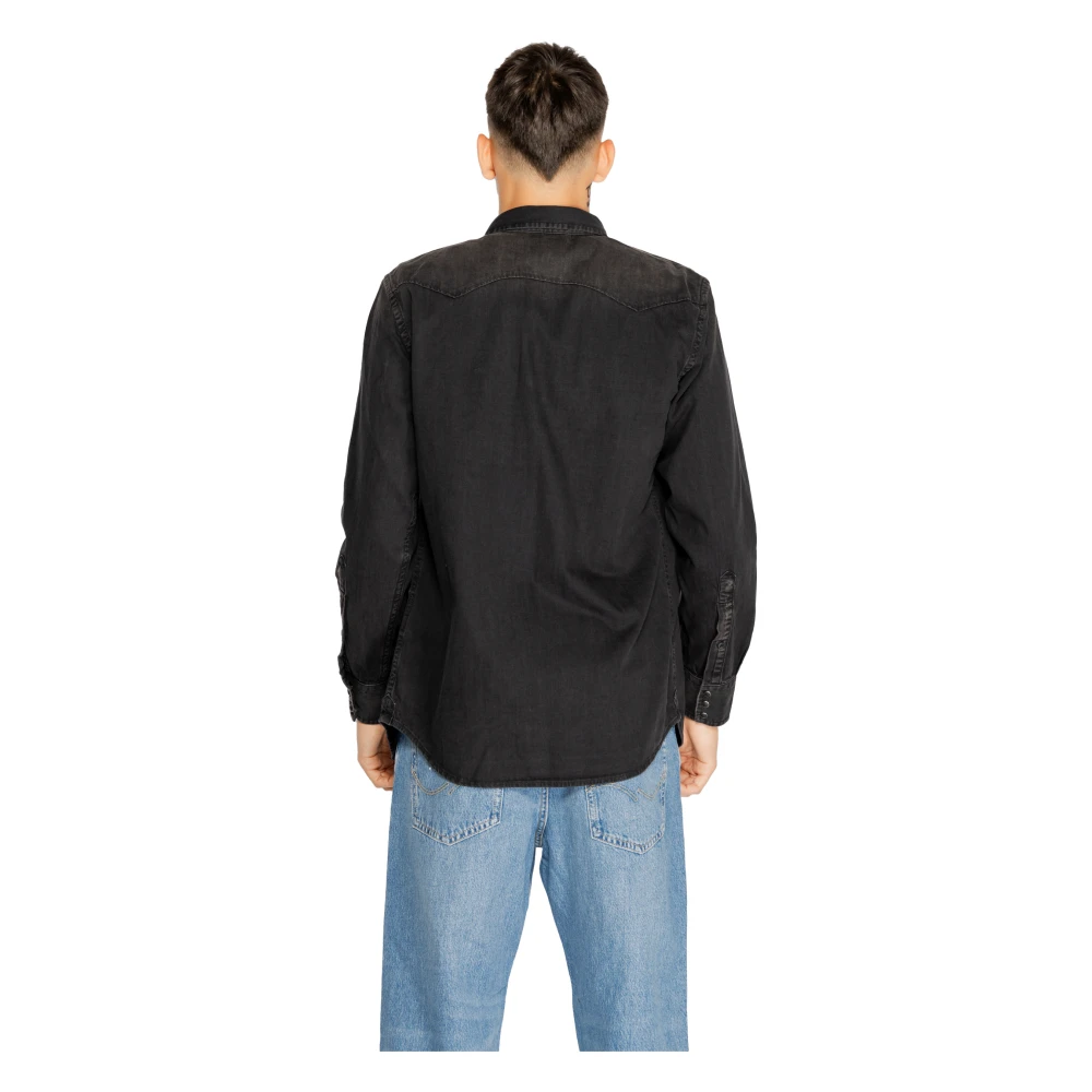Replay Long Sleeve Shirt Black Heren