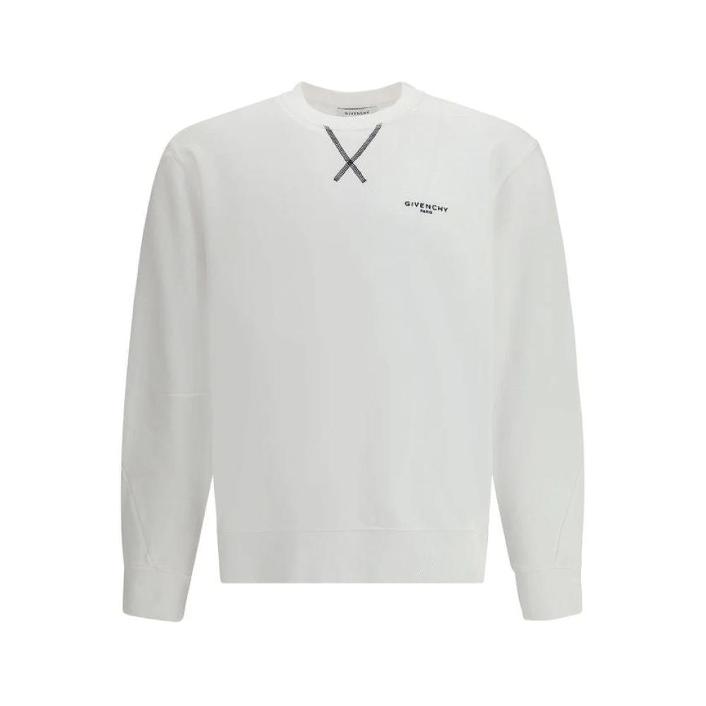 Givenchy Men's White Sweatshirts, M, Couture Seam Sweatshirt
