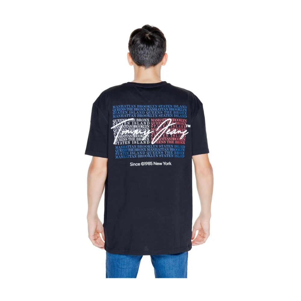 Tommy Jeans Zwart Katoenen Heren T-Shirt Black Heren