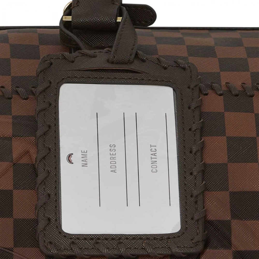 Sprayground Core Emboss Check Reistas Brown Heren