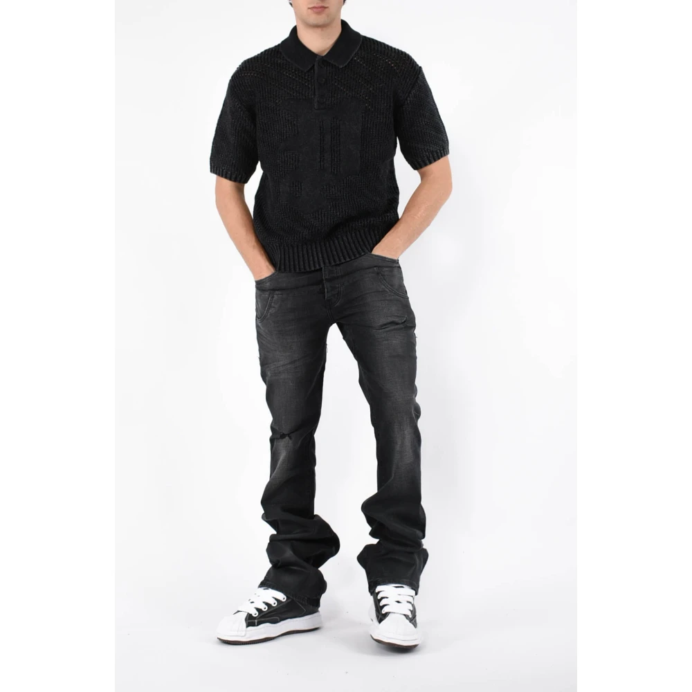 Purple Brand Flare Skinny Jeans met knoopsluiting Black Heren