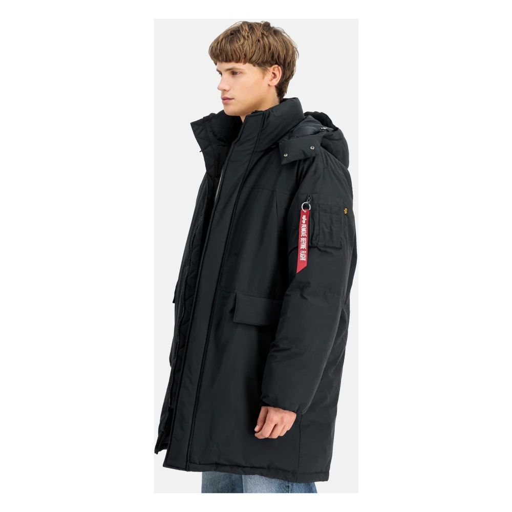 alpha industries Gevoerde Parka Jas Black Heren
