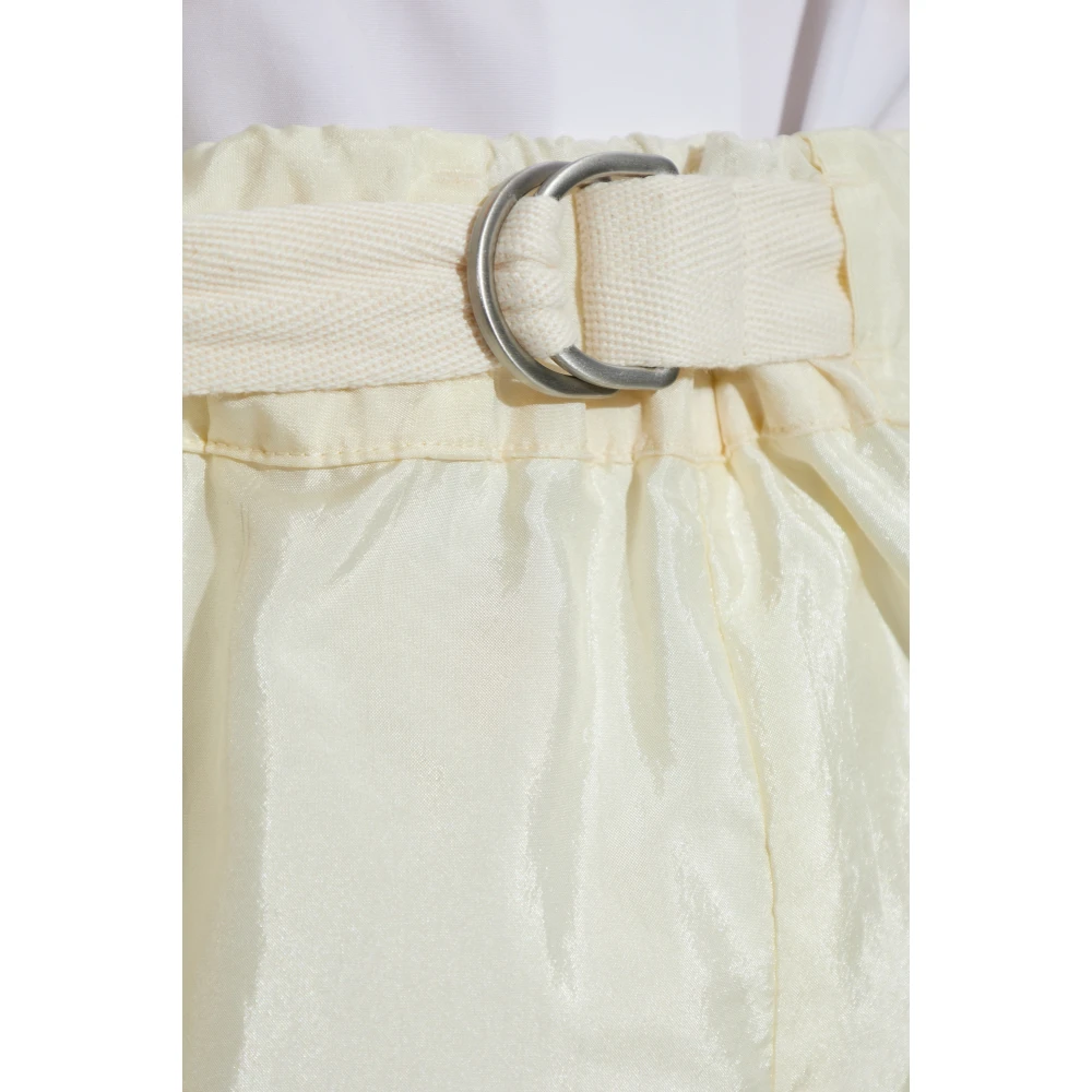 Jil Sander Shorts met zijdeafwerking Beige Dames