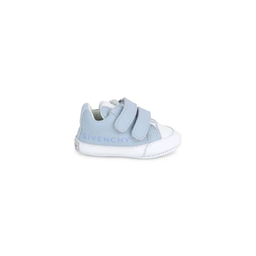 Blå Læder Baby Pige Sneakers