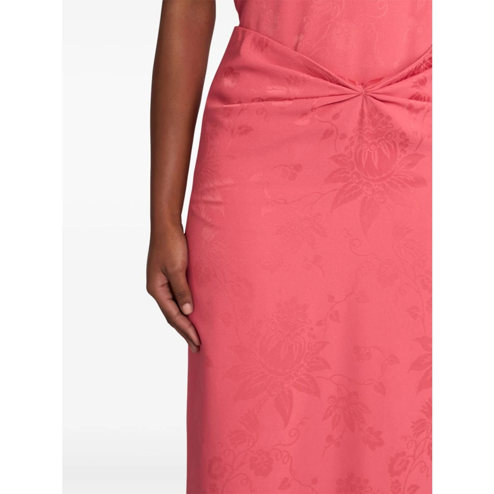 ETRO Koraalblad Lange Rok Pink Dames