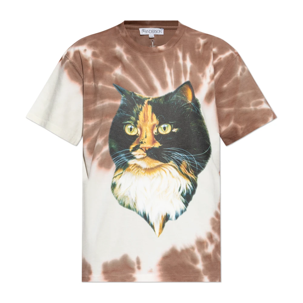 JW Anderson T-shirt met print Brown Dames