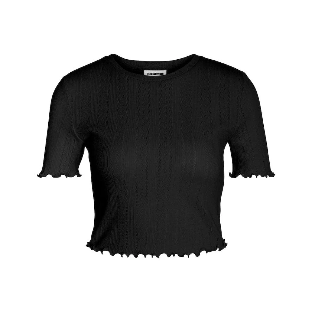 Noisy May Delicate Babylock Detail Blouse Black Dames