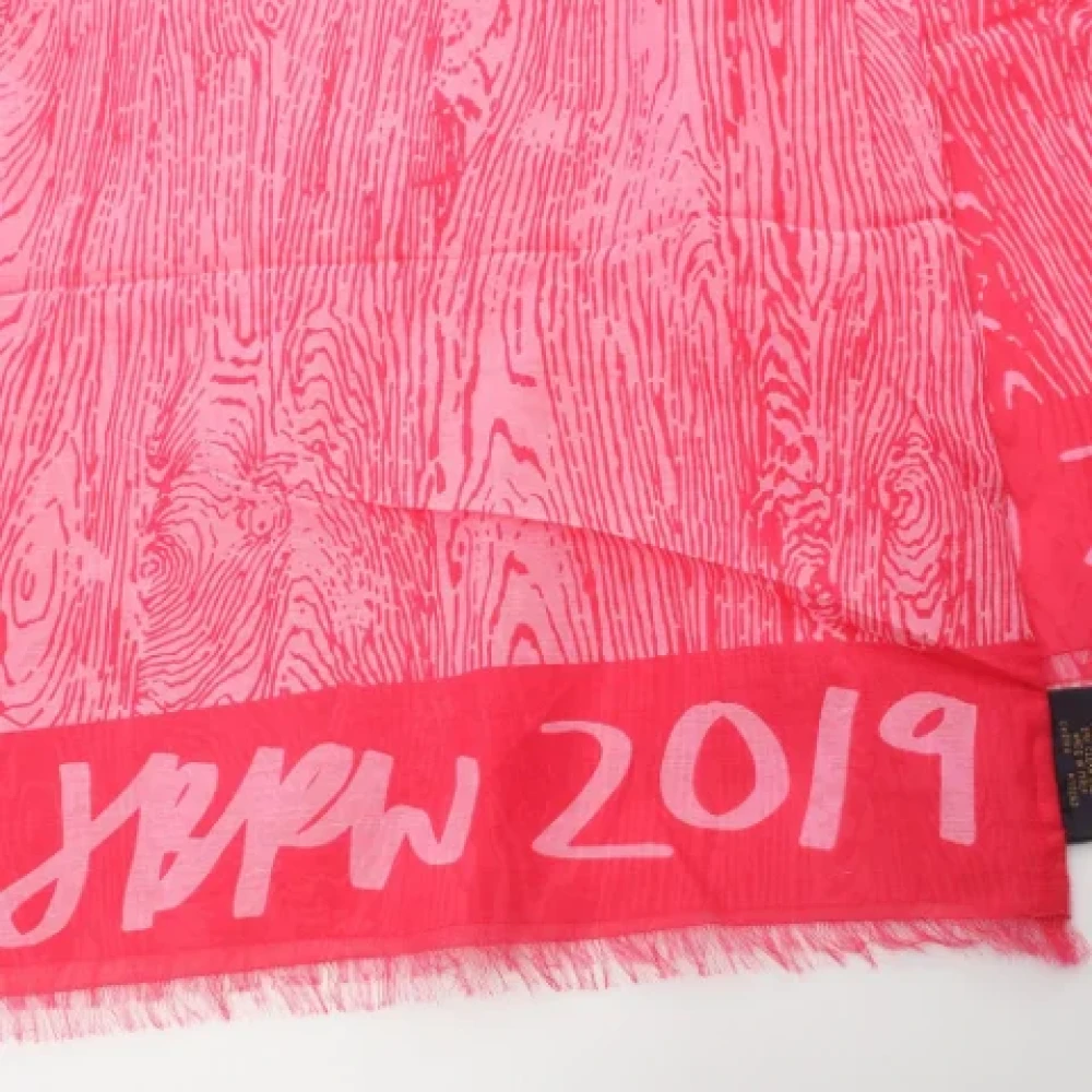Louis Vuitton Vintage Pre-owned Fabric scarves Pink Dames