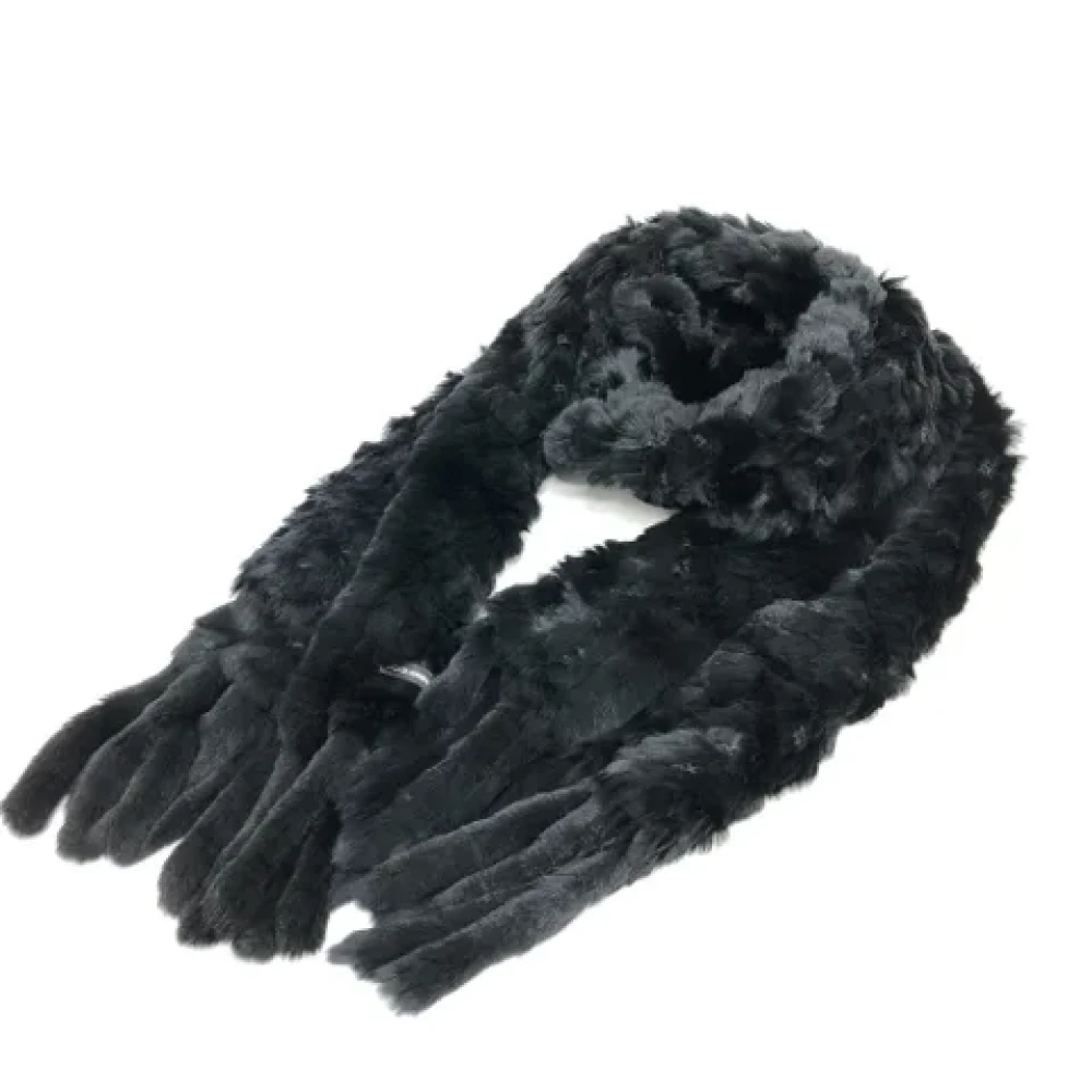 Dolce & Gabbana Pre-owned Fabric scarves Black Dames