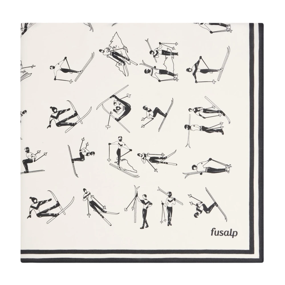 Fusalp Unisex Beige Sciarpa Di Seta