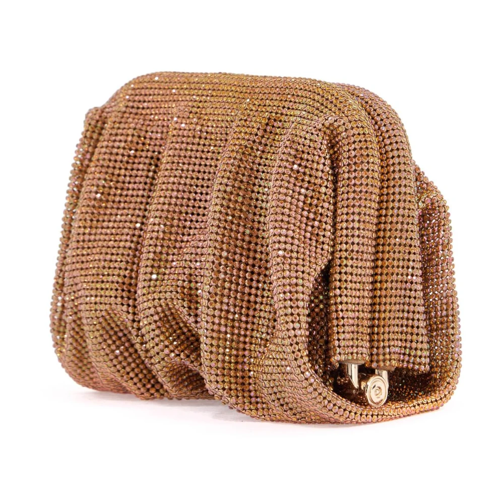 Benedetta Bruzziches Venus La Petite Strass Mesh Handtas Yellow Dames