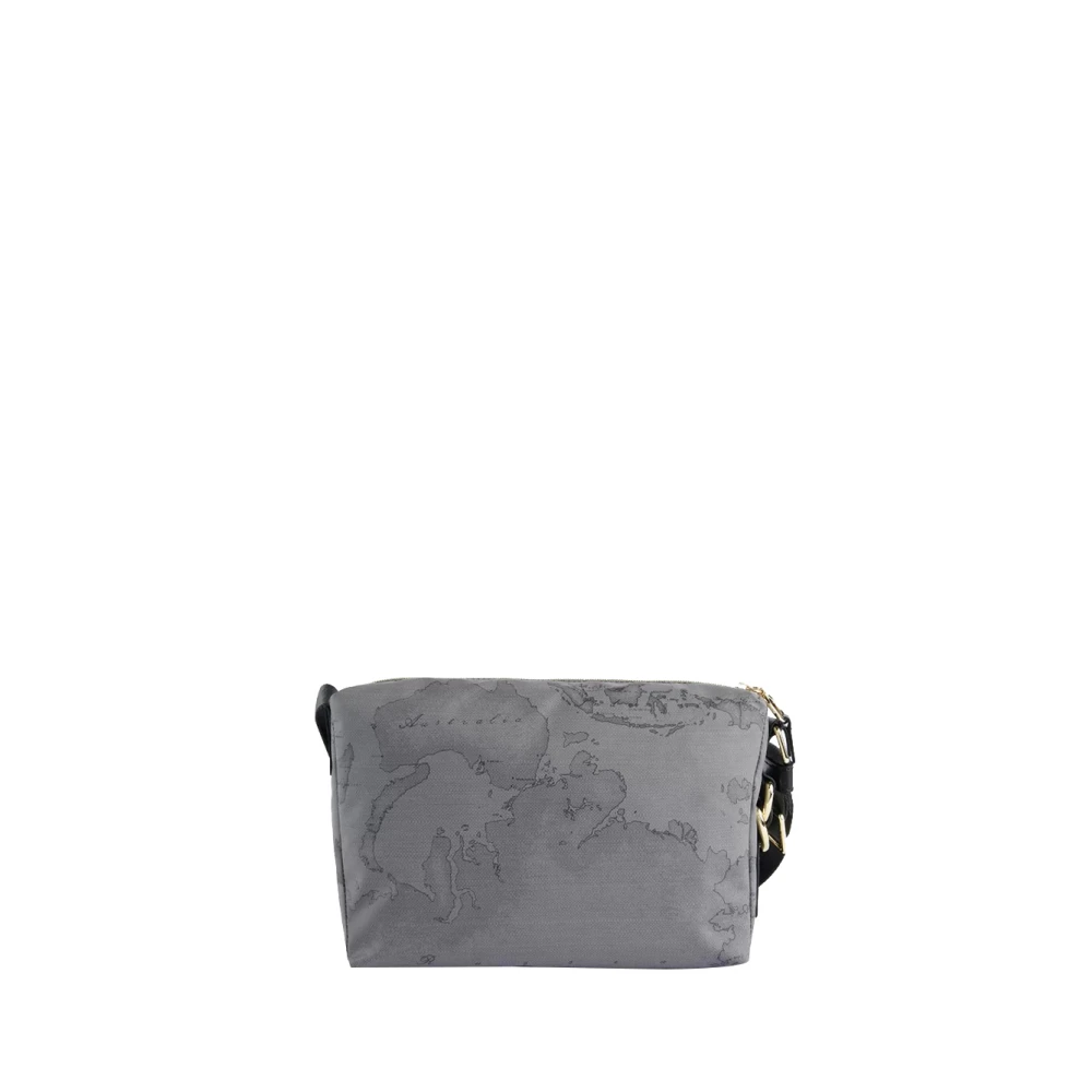 Alviero Martini 1a Classe Grijze Schoudertas met Geo Map Print Gray Dames