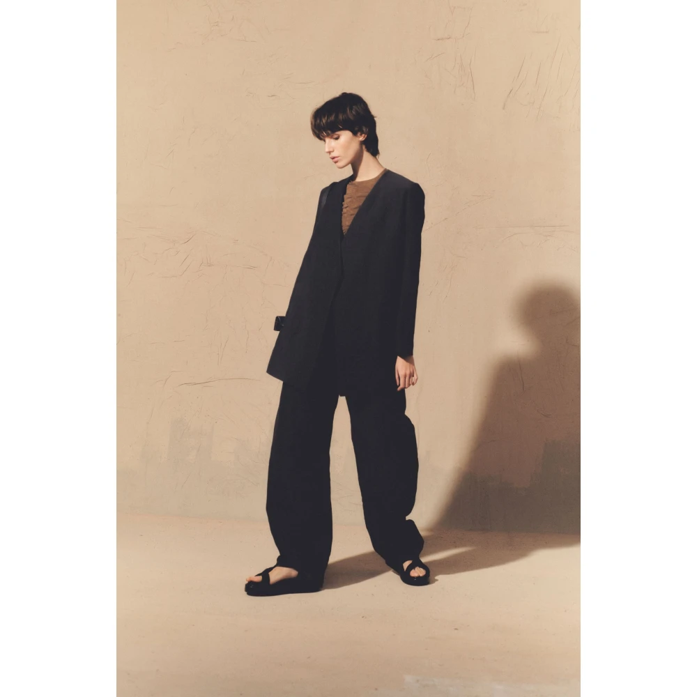 Cortana Chiara rookgrijze broek Black Dames