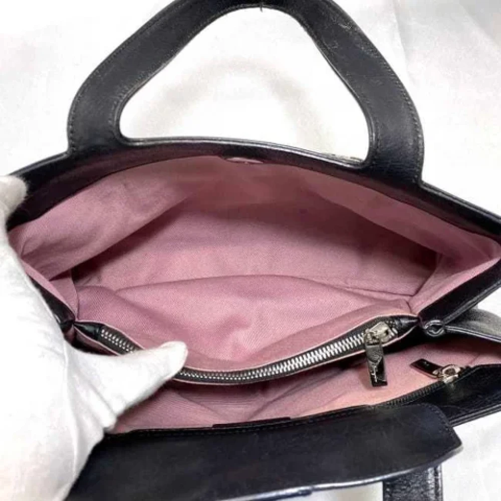 Salvatore Ferragamo Pre-owned Leather handbags Black Dames