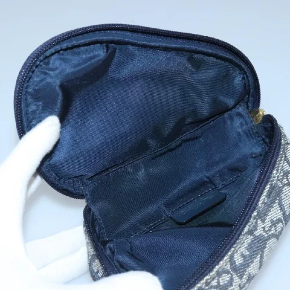 Dior Vintage Pre-owned Canvas wallets Blue Dames