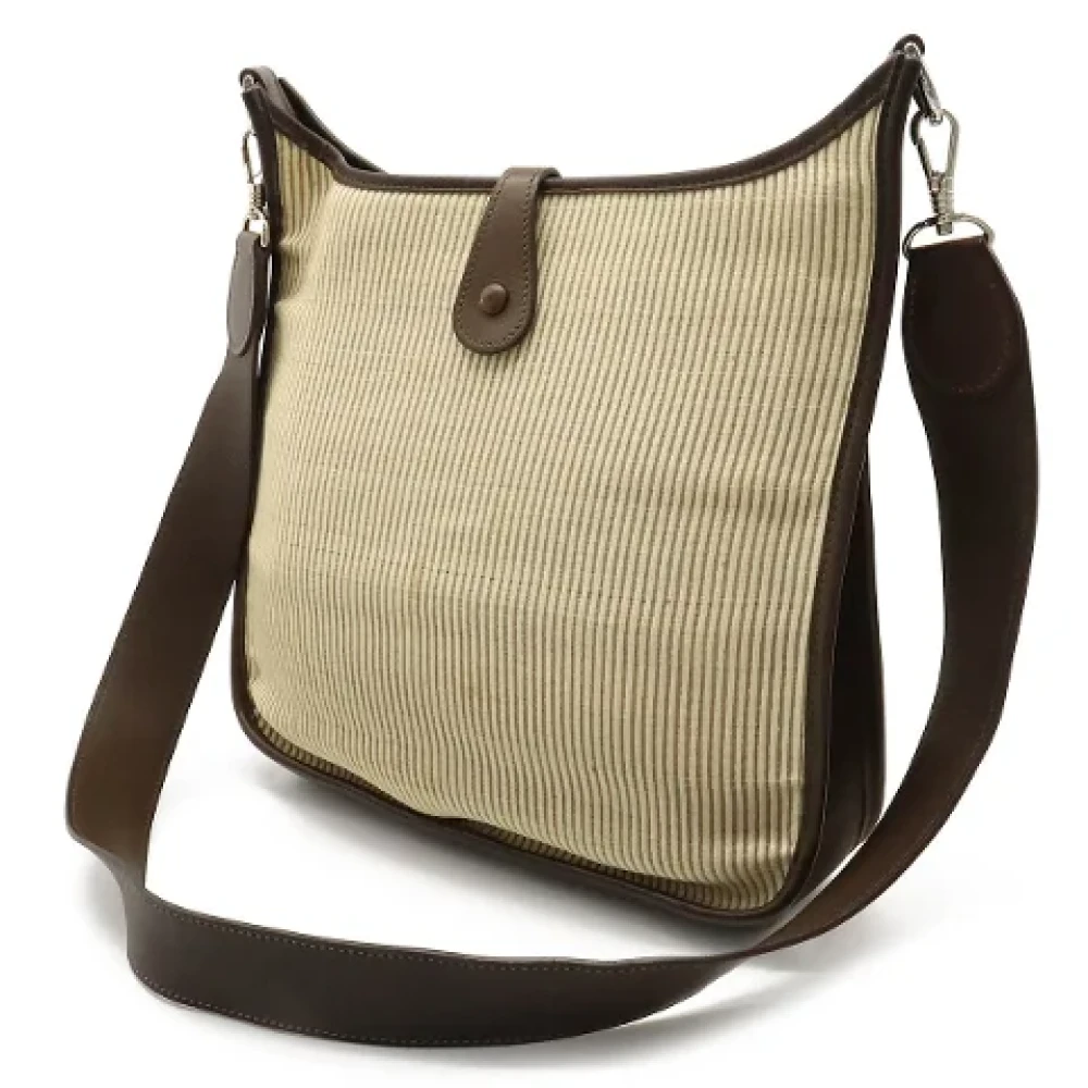 Hermès Vintage Pre-owned Leather shoulder-bags Beige Dames