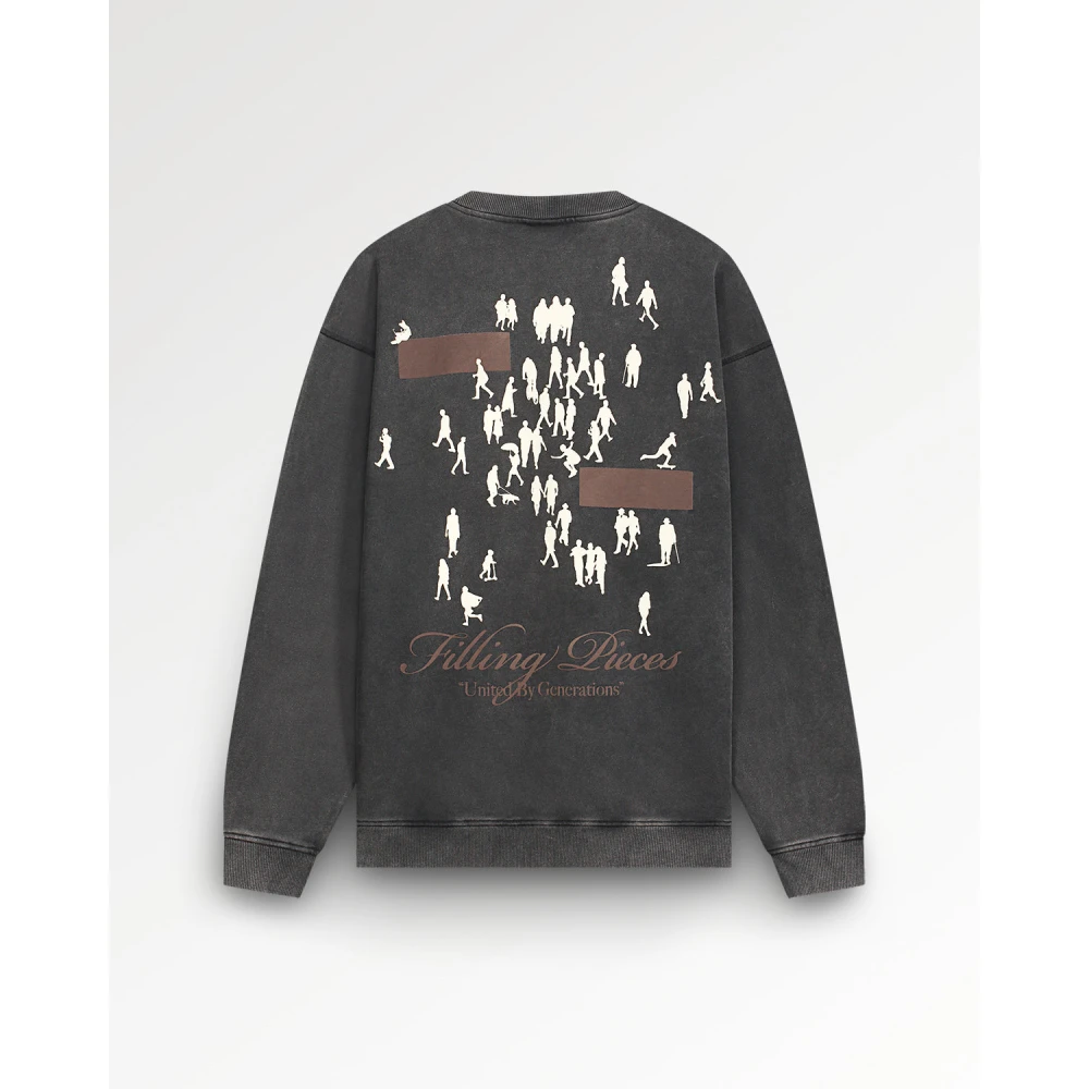 Filling Pieces Sweatshirt United by Generations Vintage Black Heren