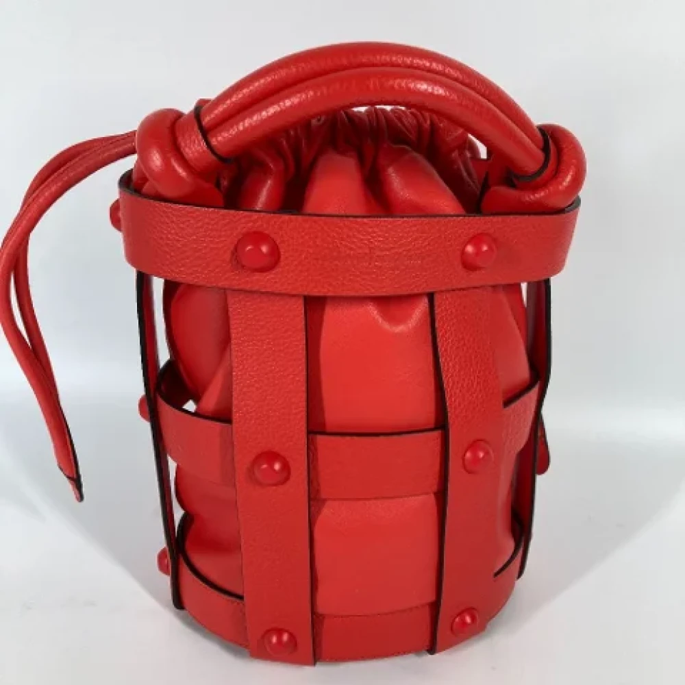 Salvatore Ferragamo Pre-owned Leather shoulder-bags Red Dames