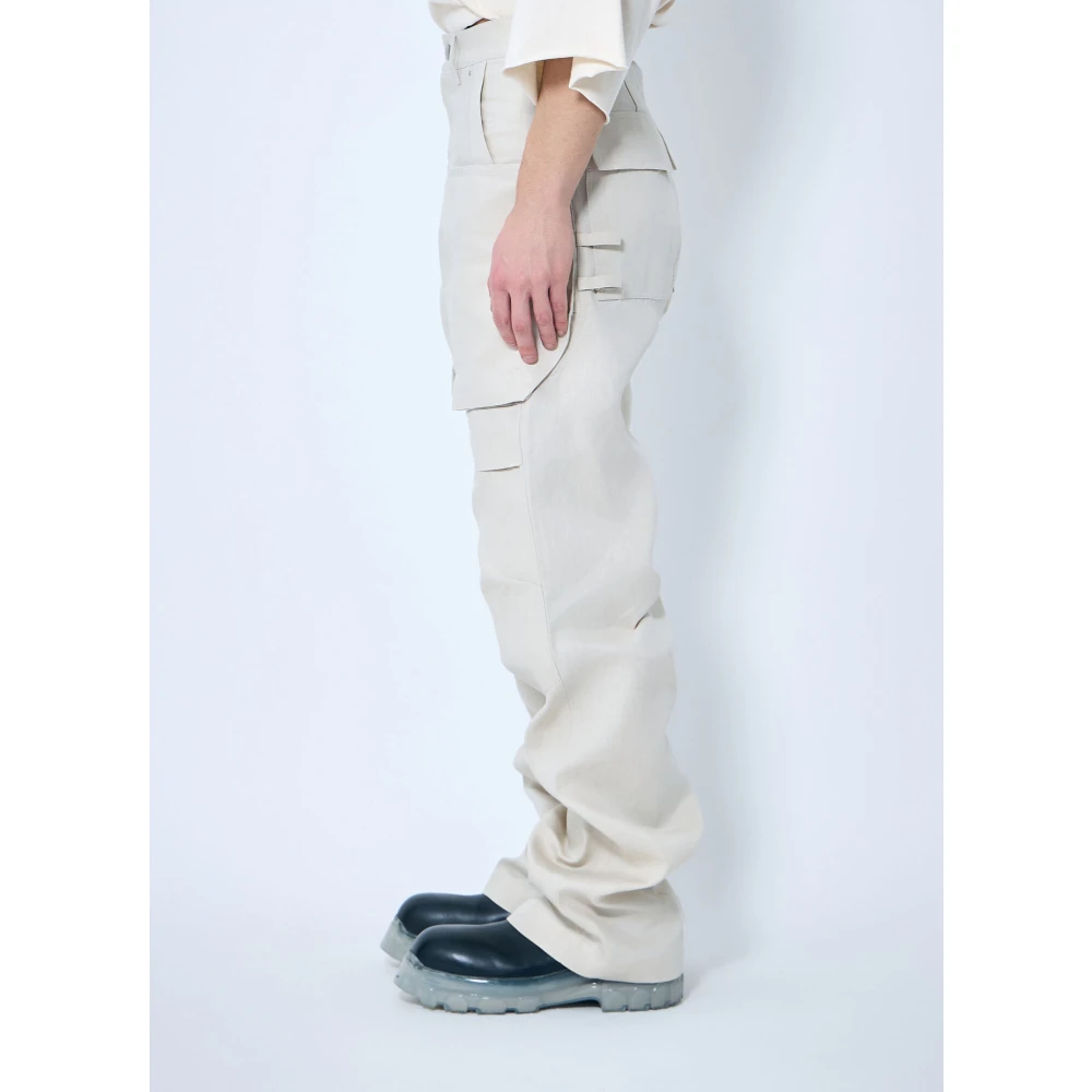 Rick Owens Structured Cargo Pants Beige Heren