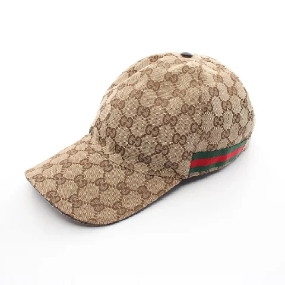 Gucci Vintage Pre-owned Fabric hats Beige Dames